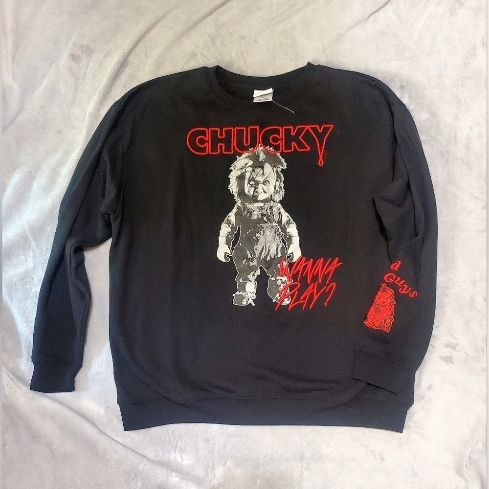 Chucky Horror Halloween Sweatshirt Size XL NWOT